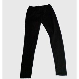 Just Cozy Women's Brown Fleece Lined Black Elastic Waist Leggings Size M/L